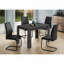 Table de salle à manger, rectangulaire, 48 po, petite, cuisine, salle à manger, stratifié noir, contemporain, moderne-1209058649