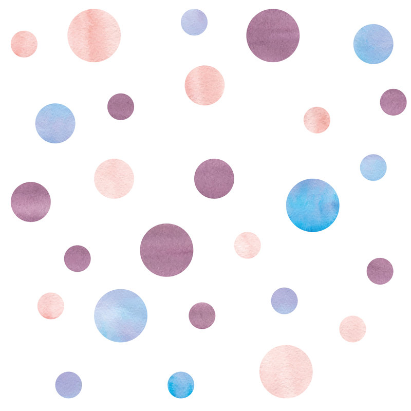 Circle Rainbow Kids Wall Sticker, Pink/Blue/Purple