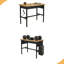 Établi réglable 48 po x 24 po avec prise de courant, capacité de charge de 2 500 lb, table de travail en bois franc massif, réglable en hauteur à 6 niveaux, fixe avec pieds de nivellement pour le garage, banc d'atelier
