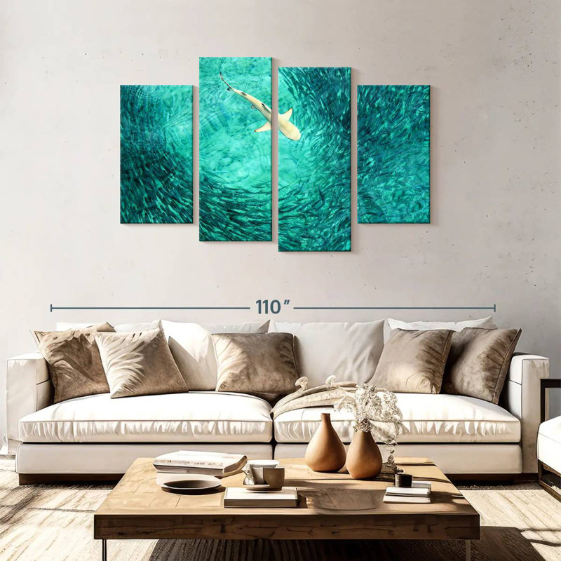 Shark Prey, 48" H x 75" W