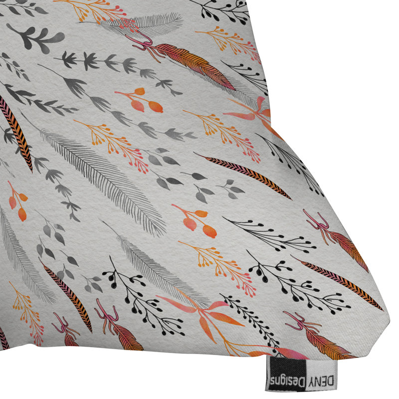 Feather Roll Throw Pillow, 18" x 18"