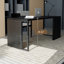 Bureau rectangulaire en bois massif et fer noir-1748551299