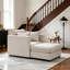 Fauteuil d'appoint surdimensionné de 103,5 cm de large, canapé-lit nuage en chenille à assise profonde avec repose-pieds-1446313828