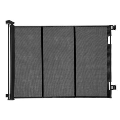 Retractable Baby Gate Mesh Dog Gate Black