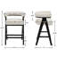 Tabouret de comptoir rembourré avec dossier de baril, tabouret de bar à hauteur de comptoir moderne pour la cuisine / salle à manger-1107827748