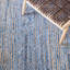 Tapis bleu / naturel tissé à plat à la main Demar-1724042131