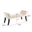 Accoudoir à boutons - banc de tabouret en velours beige, pour la chambre à coucher, le salon, le vestibule de la salle à manger, banc décoratif décoratif confortable, repose-pieds rectangulaire avec accoudoirs, salle à manger, doux et de soutien