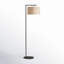 Montage Modern 60 in. Mid-Century Modern LED Floor Lamp with Fabric Drum Shade-350174971-299179982
