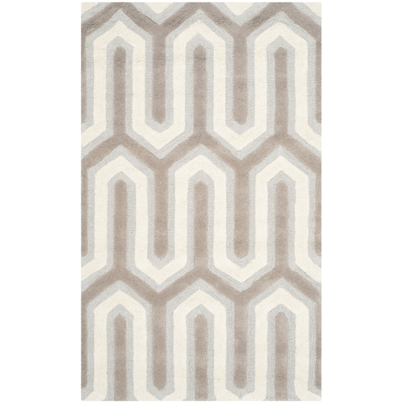 Altair Geometric Wool Hand Woven Area Rug, Rectangle 91 x 152cm