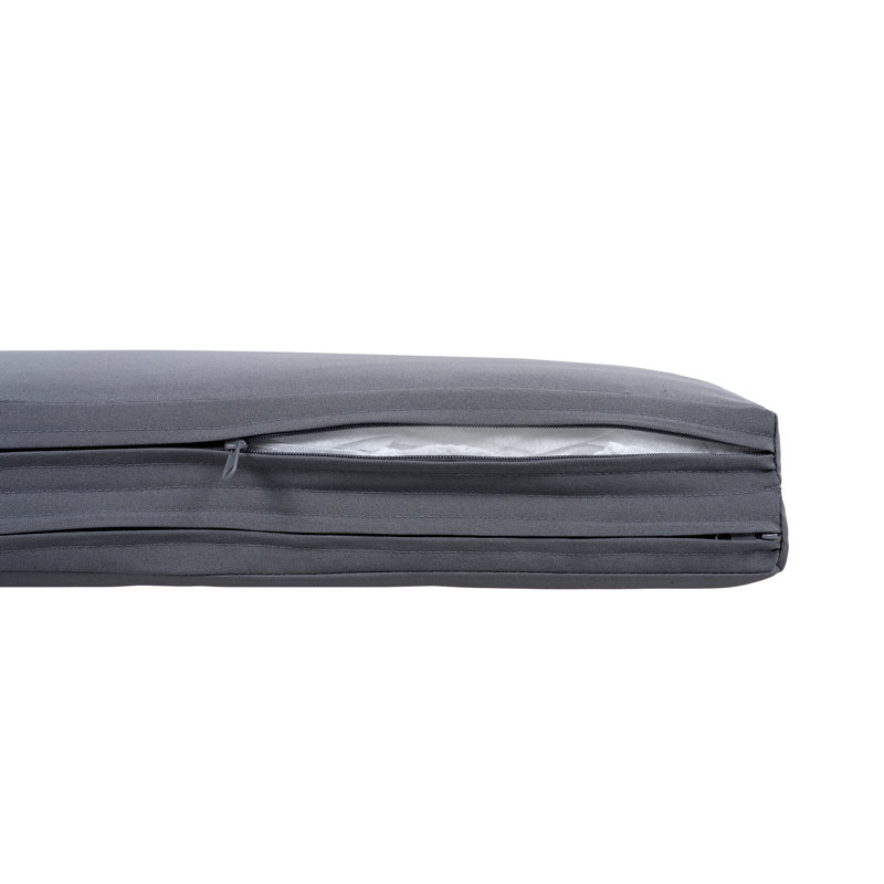 Coussin de chaise longue de 2 po d'épaisseur - Conception pliable et imperméable à 2 sections - Pour la piscine, le patio et le jardin