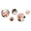 Pink Gold Lines Scenery I - Modern Shapes Transitional Metal Wall Décor