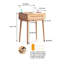 Bureau de table de commode en bois massif, largeur de paquet de 19,69 po, largeur naturelle de 60 cm avec tiroir, hauteur de 13,78 po,