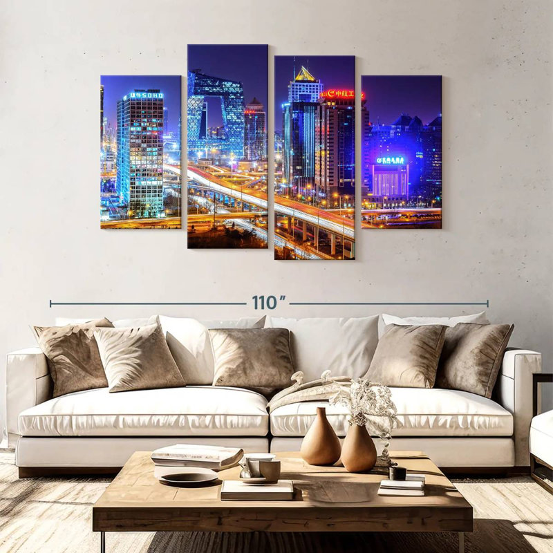 Nicci Beijing Nightscape, 54" H x 84" W