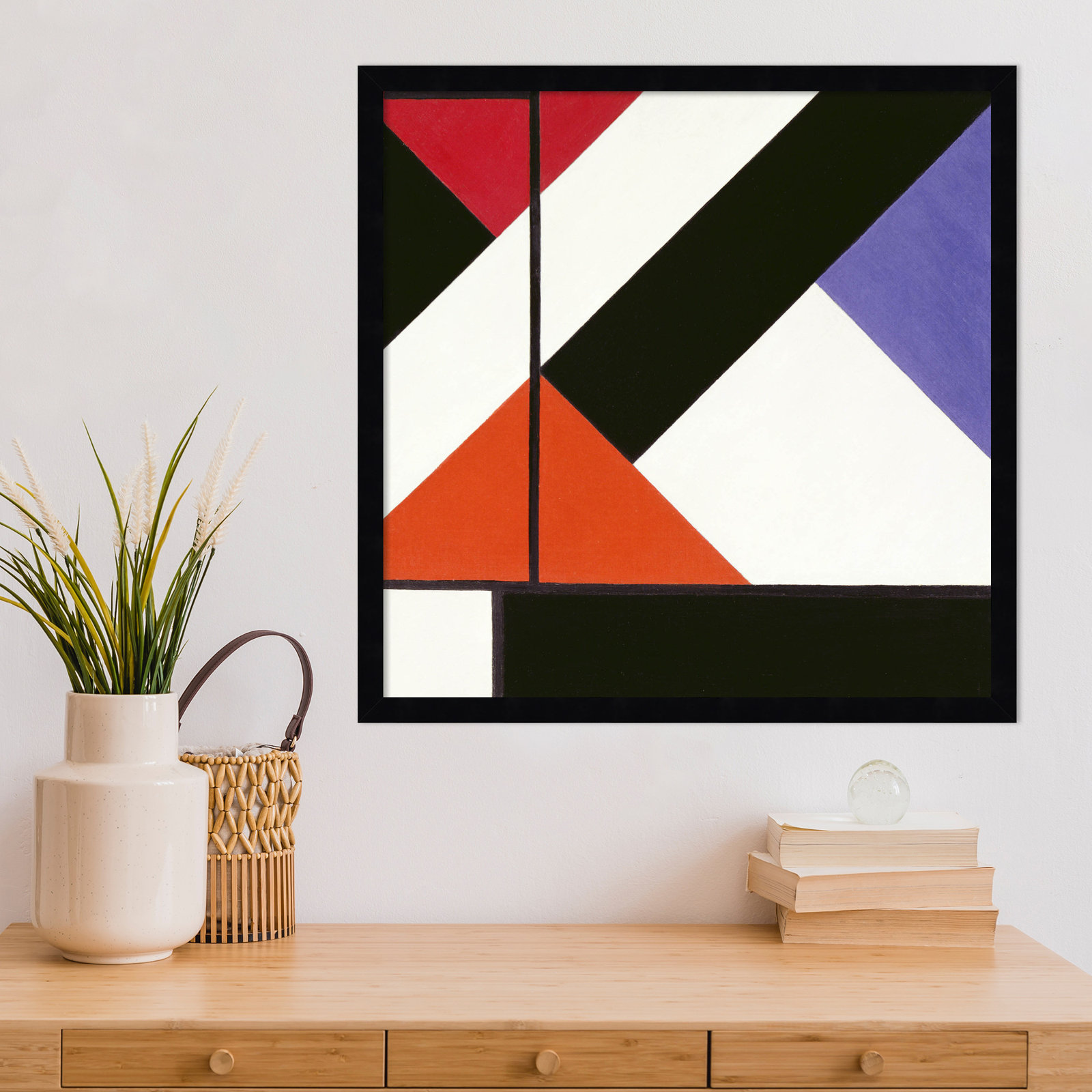 Simultaneous Counter Composition by Theo Van Doesburg, Black Framed, 21" H x 21" W