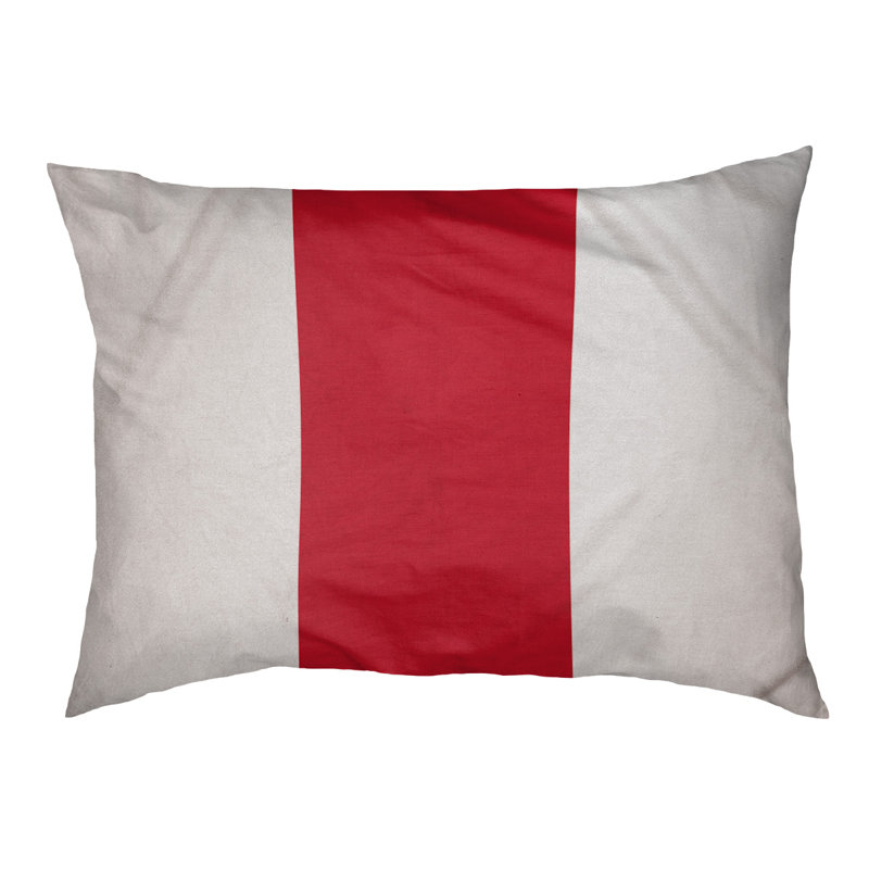 Coussin d'extérieur pour chien Mississippi Rebellion, Moyen (l 28 po x P 18 po x H 6 po), Blanc / rouge / blanc