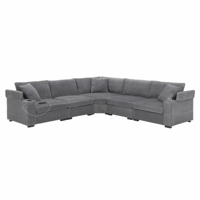 106" Convertible L Shaped Sectional Sofa