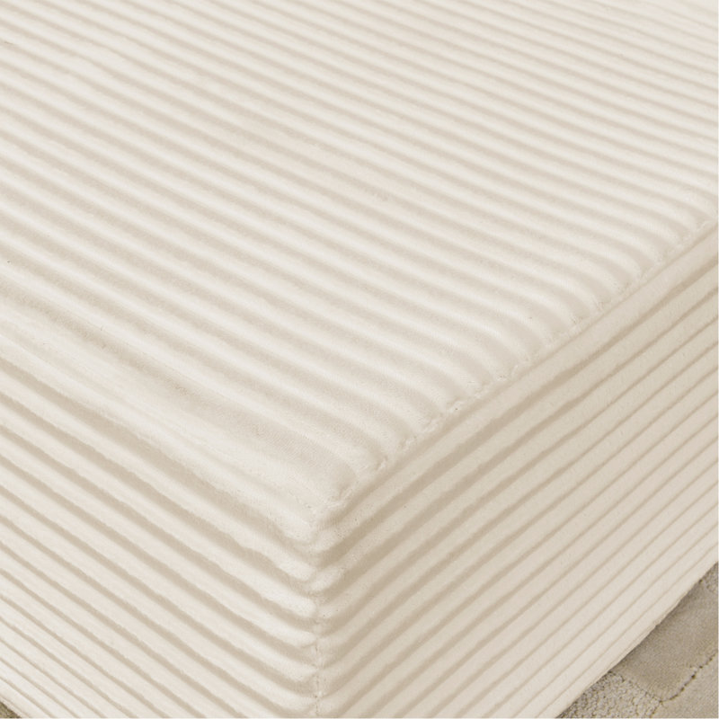 Méridienne à deux places paresseuse, canapé compressé sans assemblage requis, faite de tissu de velours, méridienne moderne et moelleuse, utilisée pour les salons et les chambres à coucher - beige