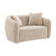 Beige Chenille Loveseat W/2 Pillows-525632509