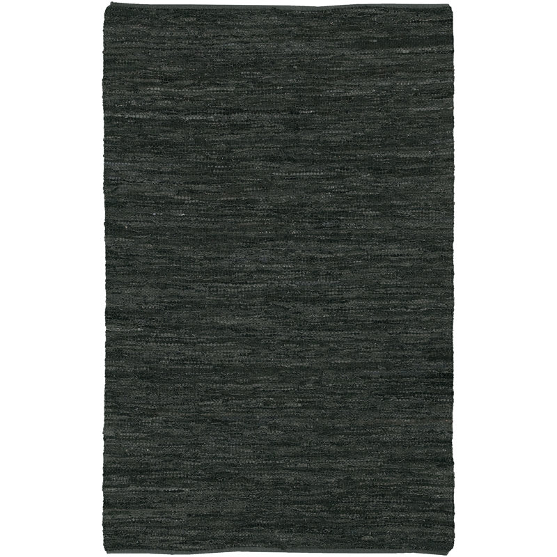Tapis en cuir tissé à la main Gracie Oaks Rhoena, Rectangle 5 pi x 7 pi 6 po