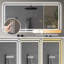 Miroir de maquillage de salle de bain 60 x 28 pouces avec éclairage avant, 5 mm argent horizontal, fonction de changement de couleur, gradation continue, désembuage à une touche, fixation murale 28 x 60 pour salle de bain, brouillard, miroir,