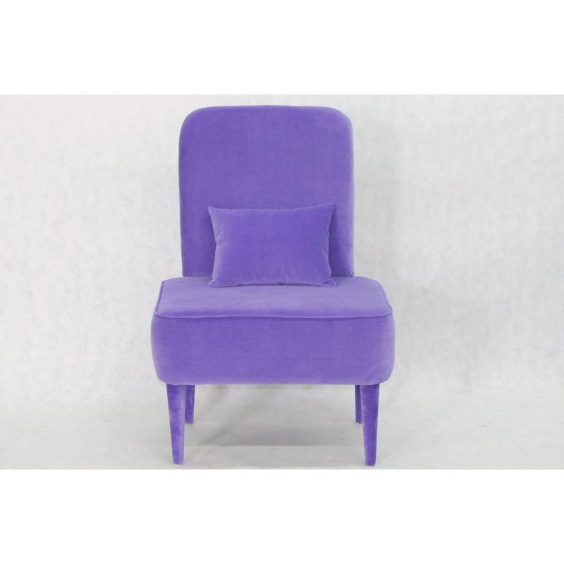 Pastel Velvet Accent Chair, Violet