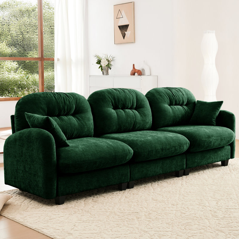 Trois - canapé modulaire, chenille, conception ergonomique et combinaison flexible pour les espaces de vie avec siège en mousse haute densité incurvée