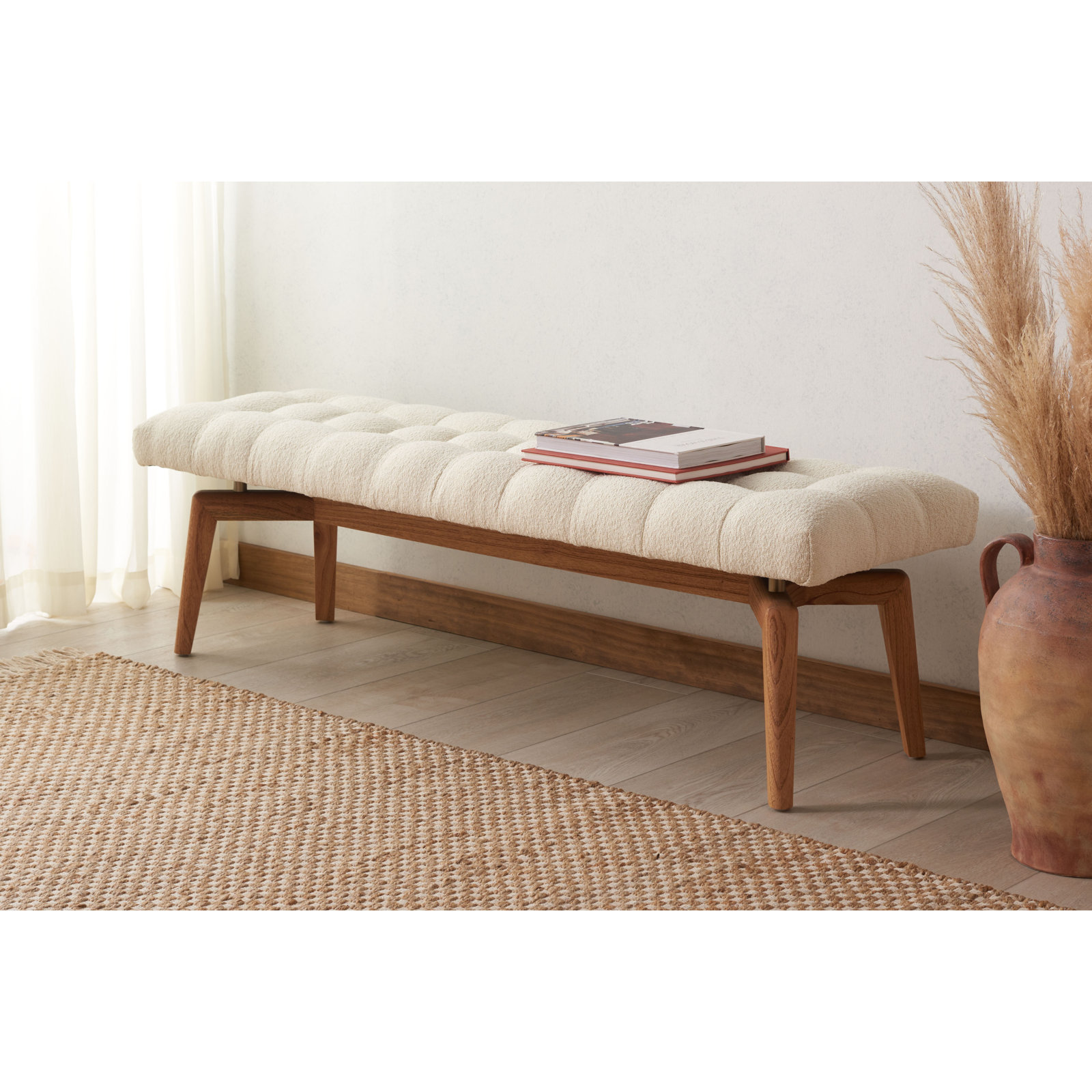 Castillo 59" Entryway Bench, Natural