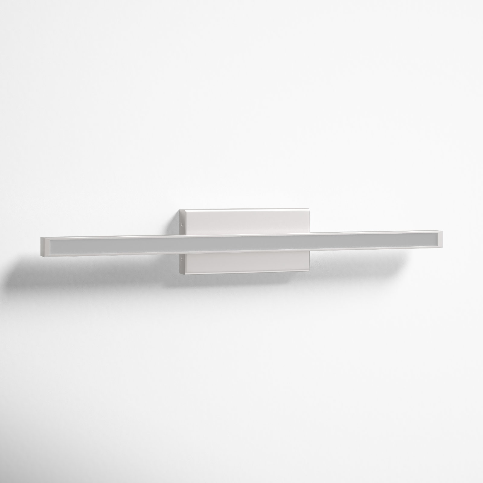 Rochelle Aluminum LED Flush Mounted Sconce, Brushed Nickel, 2.75" H x 1.63" W x 18" D