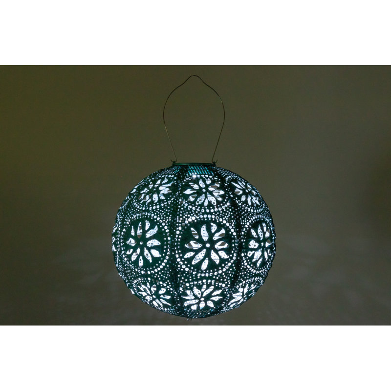 12'' Mineral Green Tyvek Solar Outdoor Lantern