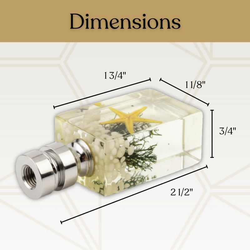 Royal Designs, Inc. F-5114SL-2 Étoile de mer en résine faite à la main, jaune, base en argent poli, paquet de 2