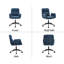 Height-Adjustable 360°Swivel Desk Chair Modern Elegant Office Chair with Silent Casters Ergonomic Thick-Padded Computer Chair-1011599709