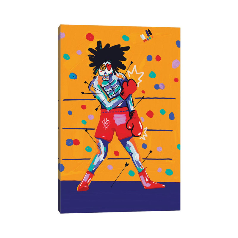 Good Fight par NUWARHOL ™ - Giclée sur toile tendue avec châssis, H 12 po x l 8 po x P 0,75 po