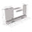 126" Modern Floating Wall Mounted Entertainment Center with 16-Color LED Lighting, High Gloss Finish-521295543
