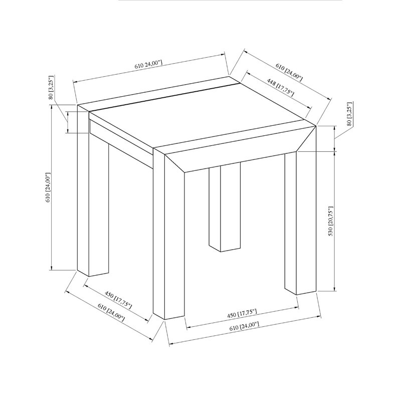 Ana Beige End Table
