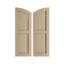 Timberthane deux panneaux plats égaux avec volets elliptiques en faux bois (par paire)-64374823-64374855-64374843