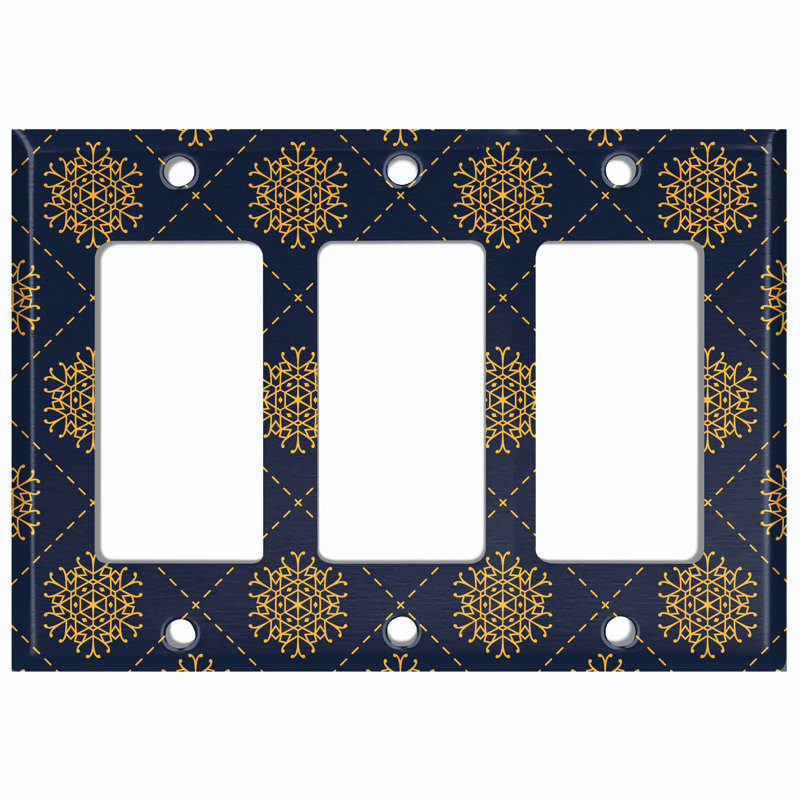 Plaque murale d'interrupteur à bascule Christmas 3-Gang, H 4,5 po x l 4,56 po x P 0,15 po