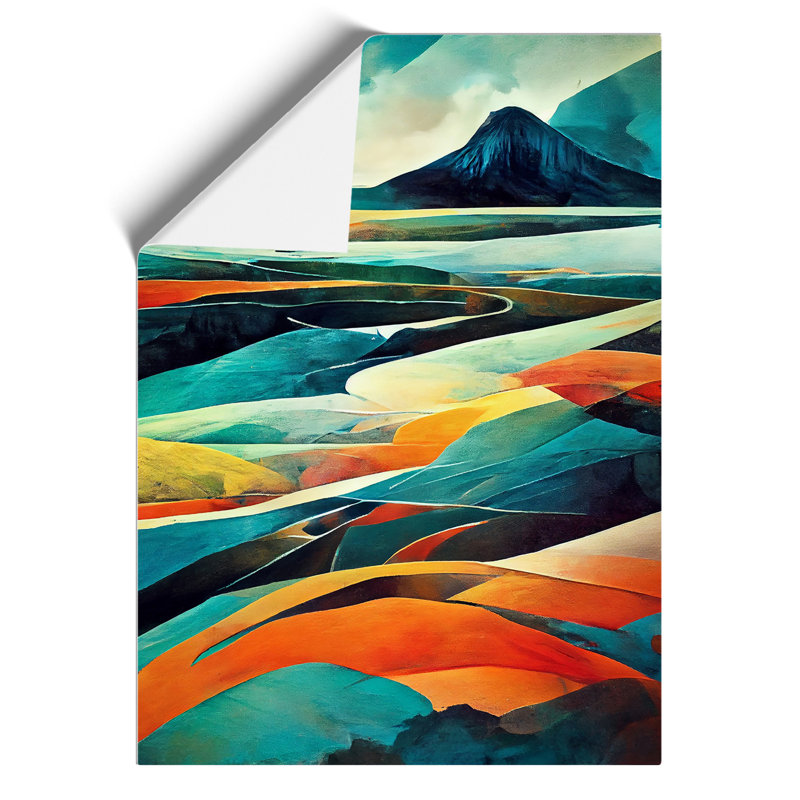 Abstract Mountain Landscape No.1 - Wall Art, Paper, 29.7cm H x 21cm W, No Matte