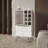 Bar Cabinet In Melamine With Glass Rack And Wine Storage-1764236263