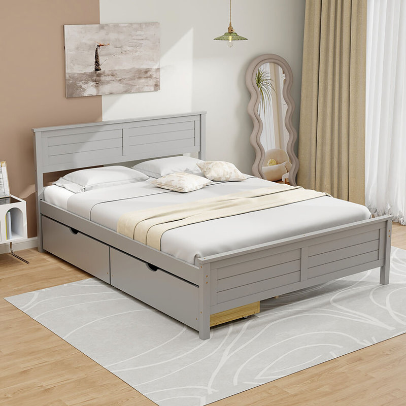 Raidah Bed, Full, Gray