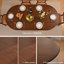 Table de cuisine ovale en bois 67 po x l 33,5 po avec 4 pieds-1061252811-1061252809