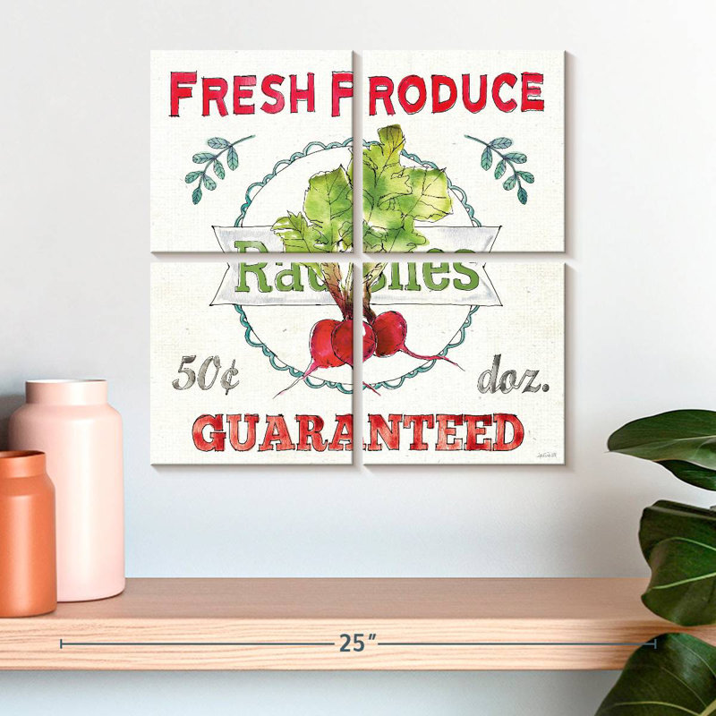 Plaque murale Kema Veggie Market II, H 18 po x l 18 po