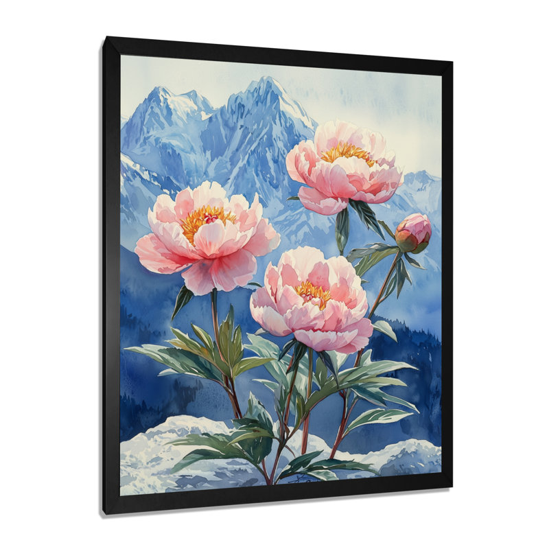 Beatley - reproduction d'art sur toile florale, Noir, noir, noir, noir, H 20 po x l 12 po