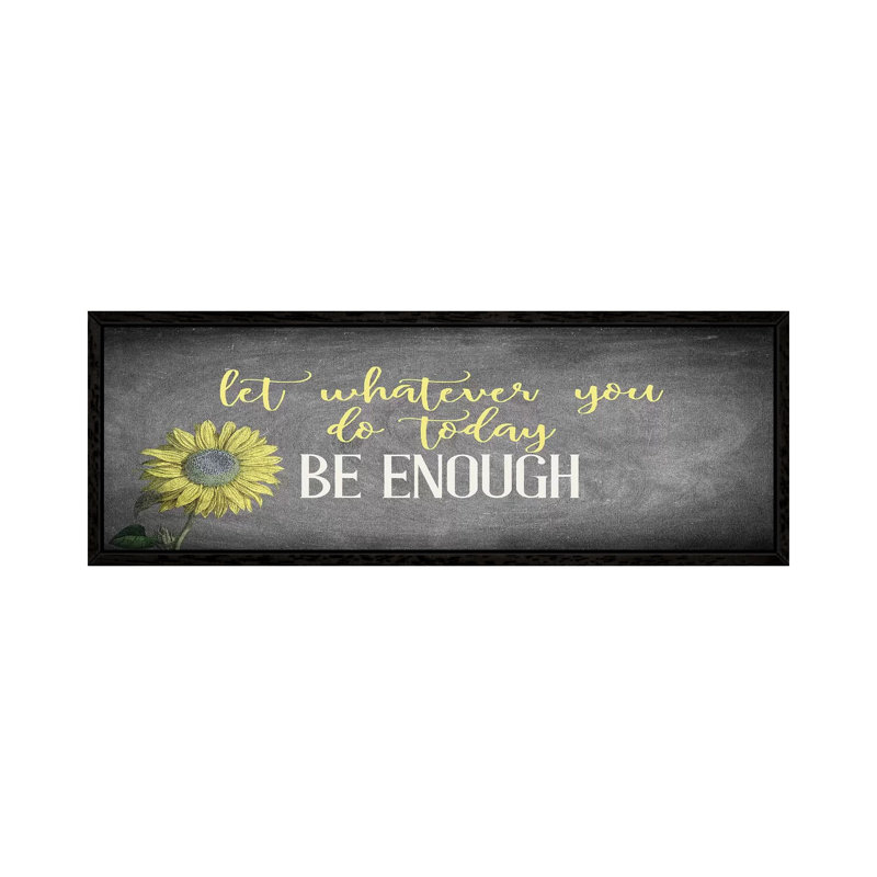 Enough II by Kimberly Allen - Panoramic Print on Canvas, 40.64cm H x 121.92cm W x 3.81cm D, Black Framed