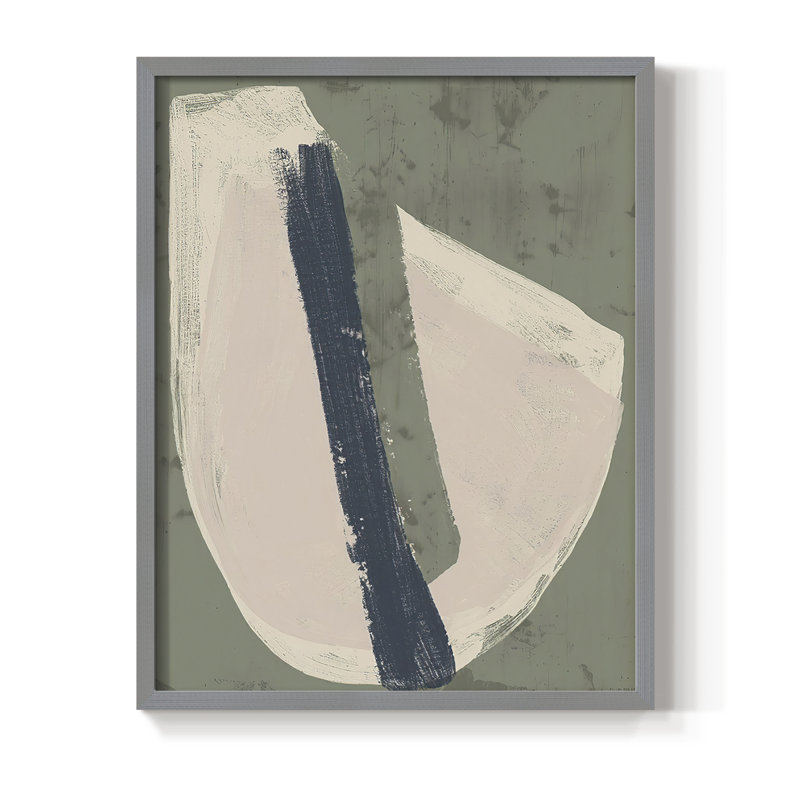 Papier découpé encadré IV - Bois massif, Gris, H 10 po x l 8 po