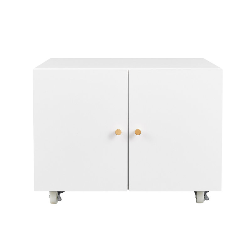 Support d'imprimante en métal avec tables de rangement mobiles pour petits espaces avec porte