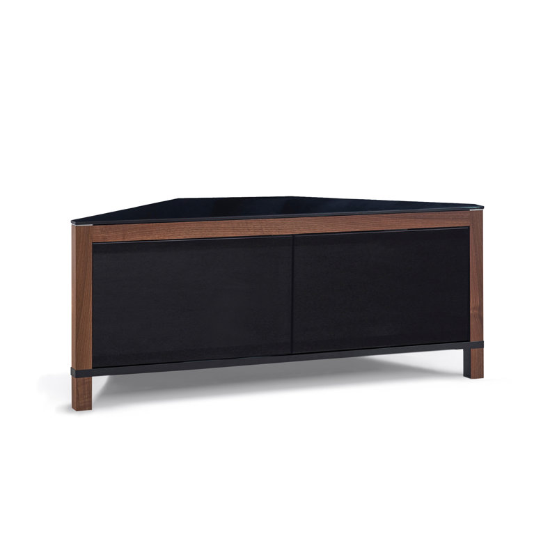 Pretor TV Stand for TVs up to 42", Black/Walnut