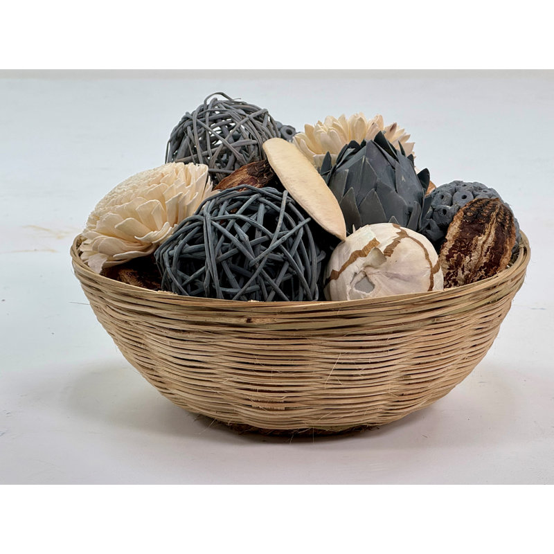 Deco Basket Pods And Orbs Gray