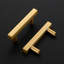 Paquet de 5: poignées carrées en acier inoxydable à trou central de 2 1/2 po avec poignées carrées en or et quincaillerie en acier inoxydable pour tiroirs d'armoire de cuisine, longueur totale de 4 po-123655129-123655133-123655134