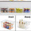 4 bacs de rangement transparents, 4 contenants transparents pour l'organisation du garde-manger, des bacs de rangement avec poignées intégrées, des organisateurs d'armoires