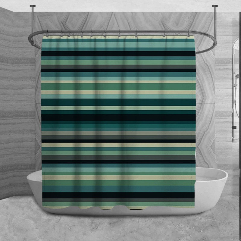 Trelynn Striped Shower Curtain, 70" W x 73" L